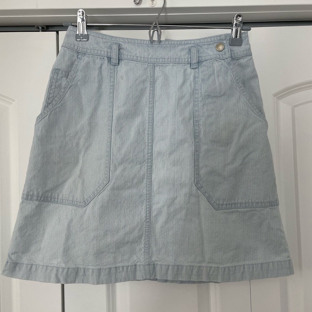 Ralph Lauren denim mini skirt. Such cool details. Size 4